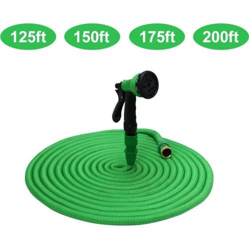 KKmoon Garden Hose Stretchy Hose Expandable Water Hose Flexible Expanding Hose Lawn Watering Hose with Spray Nozzle 200ft