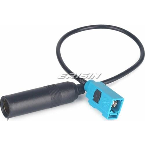Erisin Female Fakra to Din Radio Antenna Aerial Adaptor For BMW/AUDI/MERCEDES/OPEL/VW Car Radios Stereos