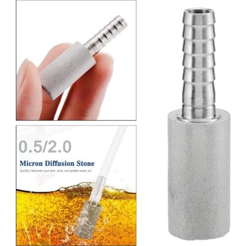 0.5 and 2 Micron Stainless Steel Beer Wine Fitting Carbonating Oxygenation Diffusion Aeration Air Stone Homebrew Accessory