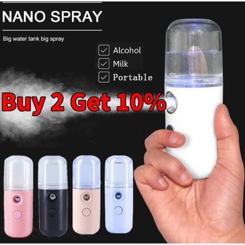 Mini Nano Mist Sprayer Cooler Facial Steamer Humidifier USB Rechargeable Face Moisturizing Nebulizer Beauty Skin Care Tools