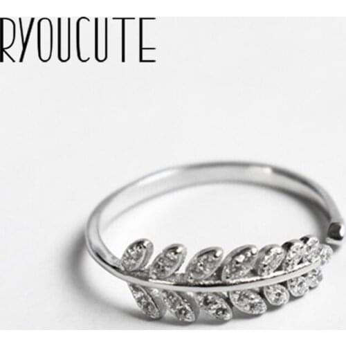 Fashion Silver Color Crystal Leaf Rings for Women Men Big Open Finger Rings Wedding Jewelry Party Gifts