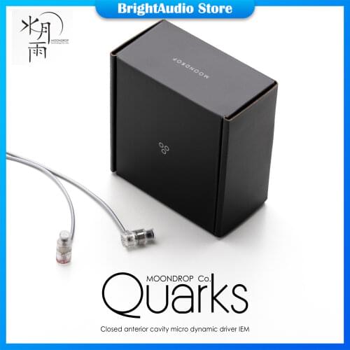 Moondrop Quarks Closed Anterior Cavity Micro Dynamic Driver IEM In-ear Earphone Headset Fully Transparent Small Shell Earbud