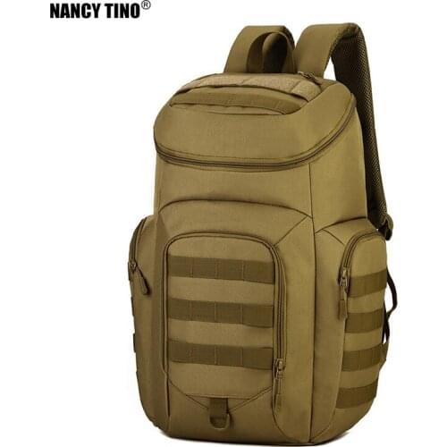 NANCY TINO Tactical Military Backpack 40L Men Waterproof MOLLE System 15 Inches Laptop Camping bag Outdoor Travel Rucksack