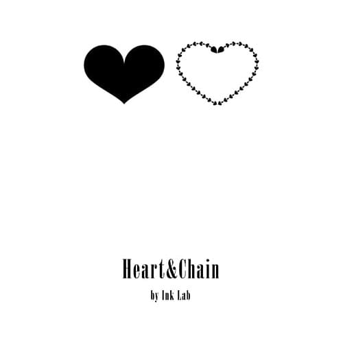 15MM×11MM Love Chain Tattoo Sticker Waterproof Men and Women Lasting Dark Gothic Minimalist