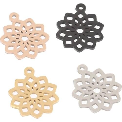 10pcs Stainless Steel Sunshine Connectors Charms Pendant DIY For Bracelet Necklace Anklet Jewelry Making Handcrafted Accessories