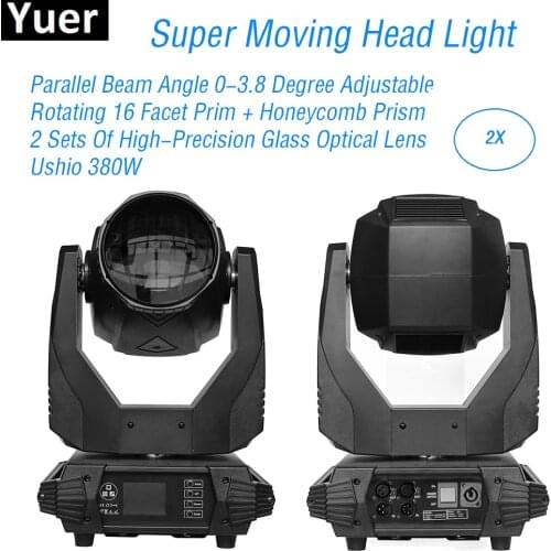 2Pcs/Lot 380W LED Moving Head Light Color temperature 8500K/4500K/3200K For Party Disco Bar Nightclub Stage Light DJ Equipment