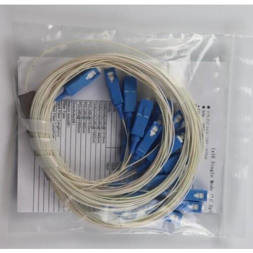 SC/UPC mini type FTTH Optical PLC 1x16 fiber optic splitter 30pcs