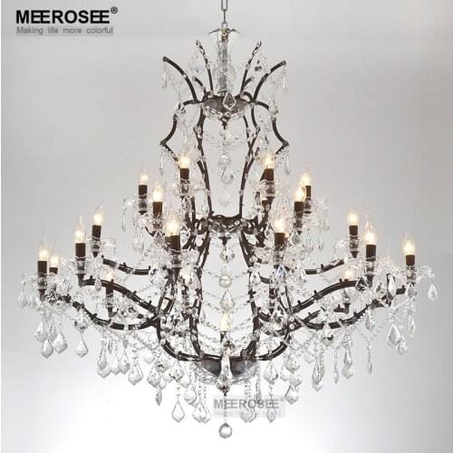Vintage 25 Lights Chandelier Large Indoor Lighting For Living Room Foyer Villa Restaurant Iron Chandeliers Light Lamp