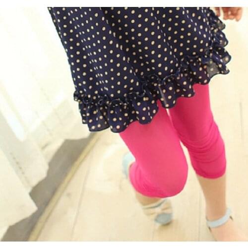 2020 Summer Children Leggings for Girls Candy Color Baby Underpants Cropped Trousers Girl Pants Grenadine Springy Mesh