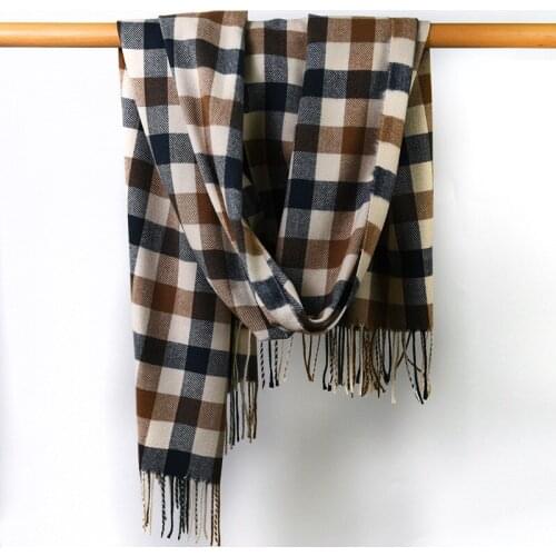 2021 Fashion Newest Warm Plaid Pattern Printed Pattern Wool Acrylic Scarf 10pcs/lot
