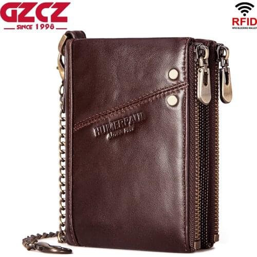 2021 Top Quality Men Wallets New Fashion Genuine Leather Male Purse Short Card Holder Classic Mens Perse Zipper Brand Wallet
