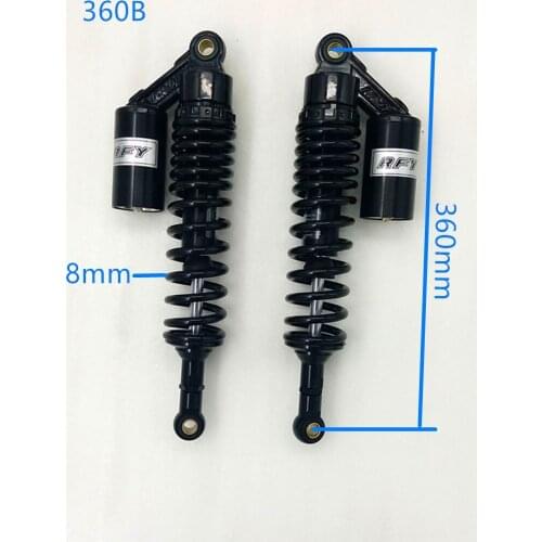 360MM 8mm spring Motorcyc Shock Absorbers for Honda CB1300 CB1000 XL175 Yamaha Suzuki Kawasaki Z1300 ZRX1200 ZRX1100 Black Gold