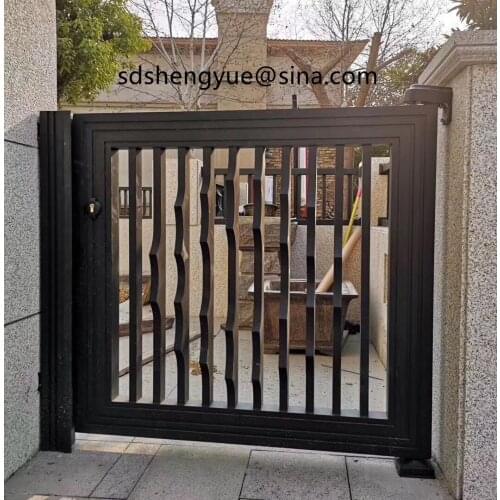 Aluminum Chinese type fancy gates single security door boundary wall door design