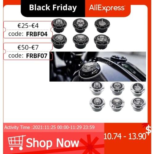 Motorcycle Custom Skull Decorative Oil Cap Fuel Gas Tank Cover For Harley Sportster XL48 883 1200 Touring FLHR Dyna Softail