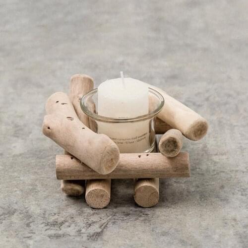 Wooden Candlestick Romantic Dinner Tabletop Creative Decoration Candle Holder