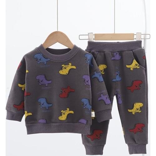 2021 Childrens Suit Autumn Wear Trend Boys Girls' Sports Casual Fashion Cotton Sweatshirts +Pants 2pc Set Kids Clothes Outfits
