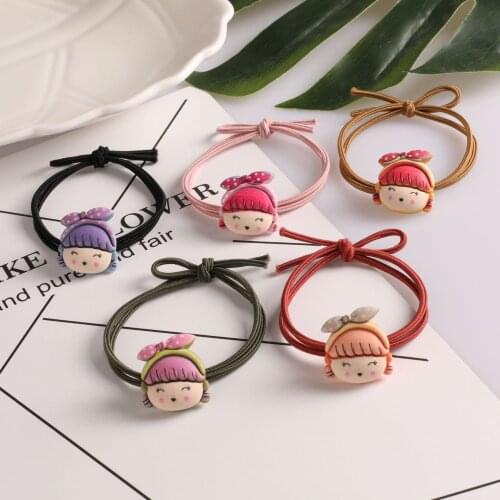 Cute Cartoon Girl Spa Bath Shower Makeup Wash Face Hair Band Elastic Hair Ring Headbands Free Transportation