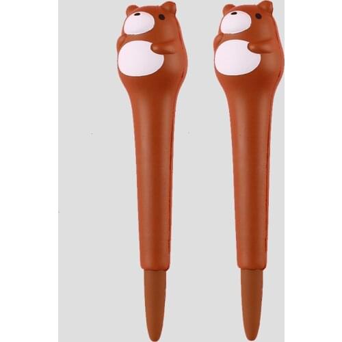 2pcs bear decompression pen cute creative cartoon students use decompression gel pen