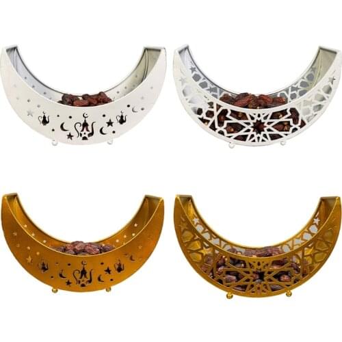 Eid Mubarak Moon Serving Tray Tableware Dessert Food Storage Container Ramadan M17D