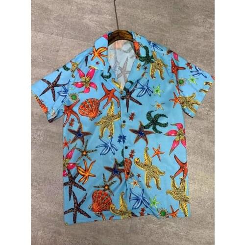 IK0456 Fashion Mens Shirts 2021 Runway Luxury famous Brand European Design party style Mens Clothing