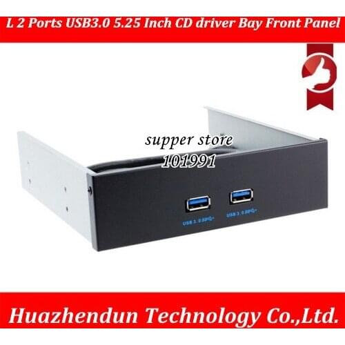 L 2 Ports USB3.0 5.25 Inch Optical drive position Front Panel With Power Adapter USB 3.0 Hub Spilitter 2Ports usb3.0