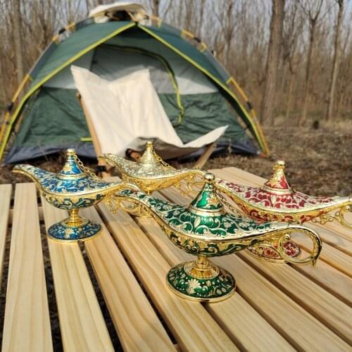 1 PC Aladdin Lamp Ornament Antique Aladin Magic Lamp For Kid Chrismas Gift Home Decoration Living Room Decoration
