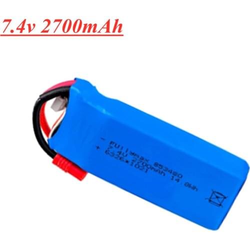 7.4V 2700mAh Lipo Battery for Syma X8C X8W X8G Rc Drone Spare Parts 2S 7.4V 853480 Battery for RC Toys parts