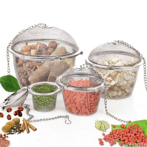 Faroot Reusable Tea Filter Stainless Steel Teakettle Locking Seasoning Ball Multifunction Mesh Herbal Ball Tea Spice Strainer