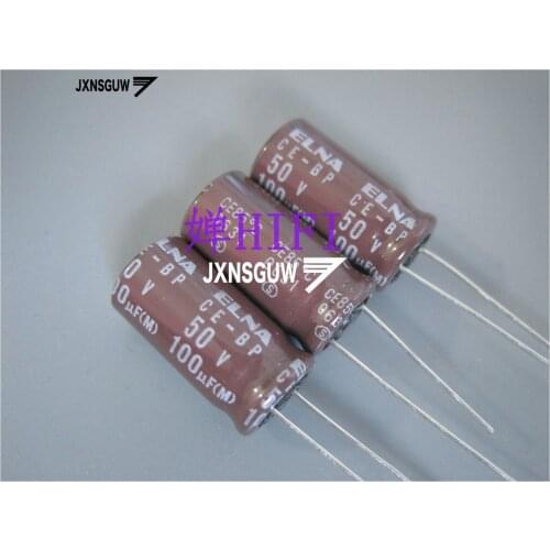 20PCS new ELNA CE-BP 50V100UF 10X20MM Brown Aluminum electrolytic capacitors 100uF/50V 85 degrees 100UF 50V