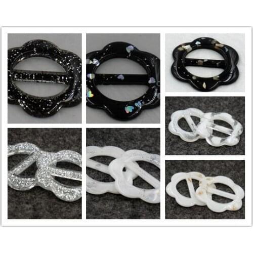 New Products 2017 25mm Flower bar adjuster Buckle Buttons Invitation Ribbon Slider For Garment and Bags decoration