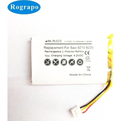 New 3.7V 500mAh Li-Polymer 202555-01 Replacement Battery For Plantronics Savi 8210 / 8220 Headset Earphone Batteries 3 Wire Plug