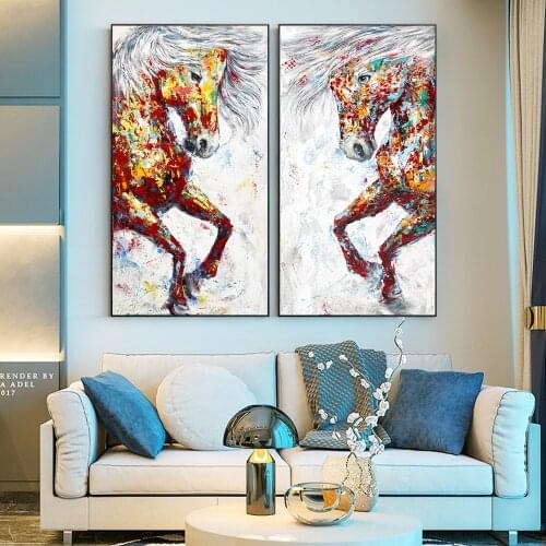Modern Graffiti Horses Art Canvas Paintings On The Wall Posters And Prints Animals Street Art Canvas Pictures For Living Room