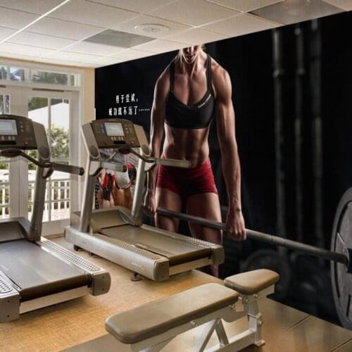 Custom mural Personalized creative beauty gym yoga mall American mural background wall custom bedroom wallpaper