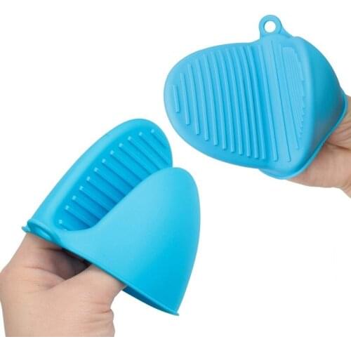 Mini Silicone Oven Mitts Heat Insulation Pinch Grips Cooking Gloves Finger Protector for Kitchen Cooking Baking Pot Holder Mitts