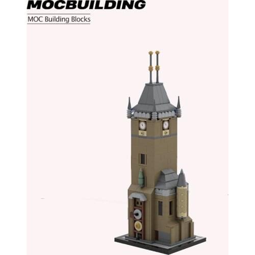 MOC world famous city building Prague astronomical clock tower model Big Ben children DIY puzzle assembly building block package