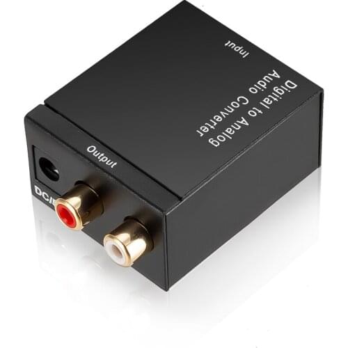 Optical Fiber Coaxial Signal to Analog DAC SPDIF Stereo Digital to Analog Audio Converter 2*RCA Amplifier Decoder #88