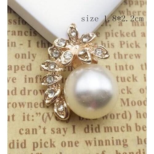 High Quality Metalic Pearls Adorned DIY Hair Accessories Brooch Pin Material Fashion Jewelry Accessories 20Pcs/Lot MYQB052