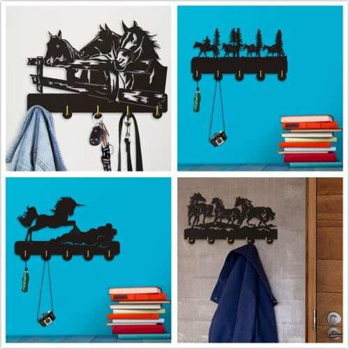 Horse Corral Wall Hook Door Hook Hanger Wildlife Animlas Wall Clothes Coat Hanger Creature Hat Key Holder Bedroom Decor