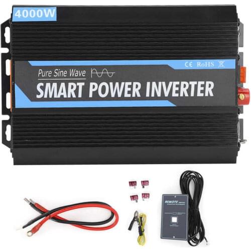 New 12V to 220V 4000W Pure Sine Power Inverter Voltage Transformer Universal for Car accessoire voiture