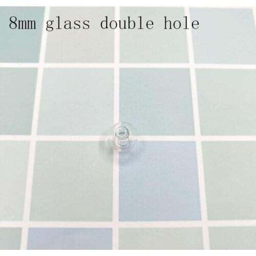 5pcs/lot 8mm Transparent Mini Globe Glass Wish Bottle Dome Cover Round Ball Pendants DIY Craft Two Holes Orb Jewelry terrarium