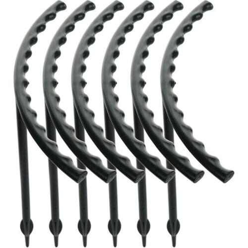 6pcs Plant Stand Set Black Simple Plastic Plant Flower Climbing Stand Creative DIY Orchid Stand Home Plant Stand 13*14.5cm