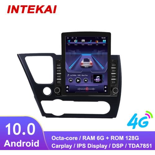 9.7" Vertical Style Tesla Screen Android 10.0 Car Radio GPS Navigation Autoradio multimedia player for honda CIVIC 2014 2017