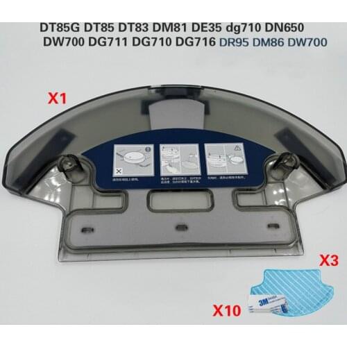 Water Tank +3* Mop Cloth for Ecovacs Deebot DT85G DT85 DT83 DM81 DE35 dg710 Robot Vacuum Cleaner Parts Water Tank Replacement