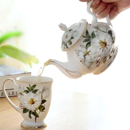 Phnom Penh Teapot Coffee Maker Bone China English Afternoon Tea Pot Tea Set Household Large Capacity Filter Ceramic Kettle