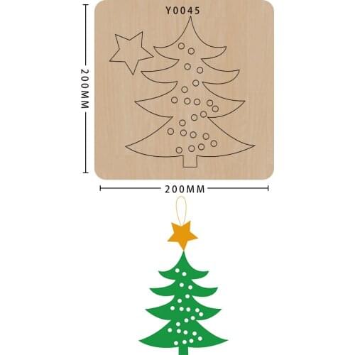 Diy Christmas Tree Craft Wood Die Cut Scrapbooking Cutting Dies Leather Mold Handmade Crafts Suitable For Big Shot Machines