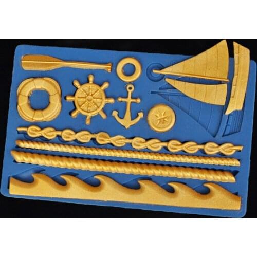 Sailboat Anchor Cake Mold Fondant Mold Cake Decorating Tools Silicone Mould DIY Cake Baking Tools
