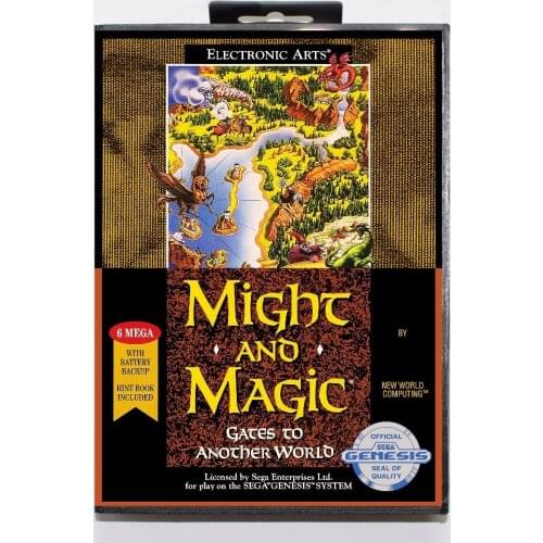 Might and Magic II Gates to Another World Game Cartridge 16 bit MD Game Card With Retail Box For Sega Mega Drive For Genesis