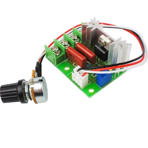 AC 220V 25A 2000W Voltage Regulator Controller Electronic Dimmer Motor Speed Temperature Regulator Module with Cable Wire