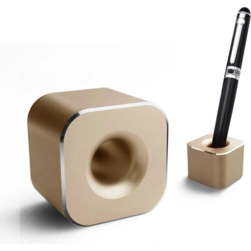 Creative Single Pen Holder Desktop Metal Pen Stand Home Office Desk Decoration N0PB