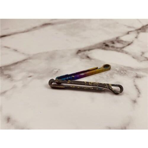 Mackwalker Titanium alloy rattlesnake waist clip keychain outdoor portable gadgets money clip carabiner fast hanging